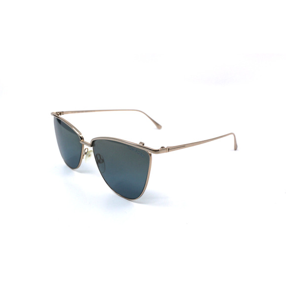 D0 New TOM FORD Veronica FT684 28W Gold Blue Mirror 58-14-140 Sunglasses main image 7